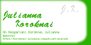 julianna koroknai business card